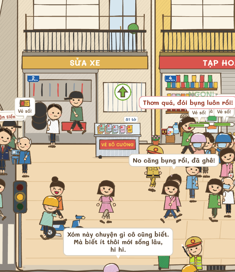 Nhân vật bán vé ở tủ
